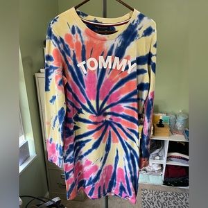 TieDye Tommy Hilfiger Long Sleeve Tee Dress